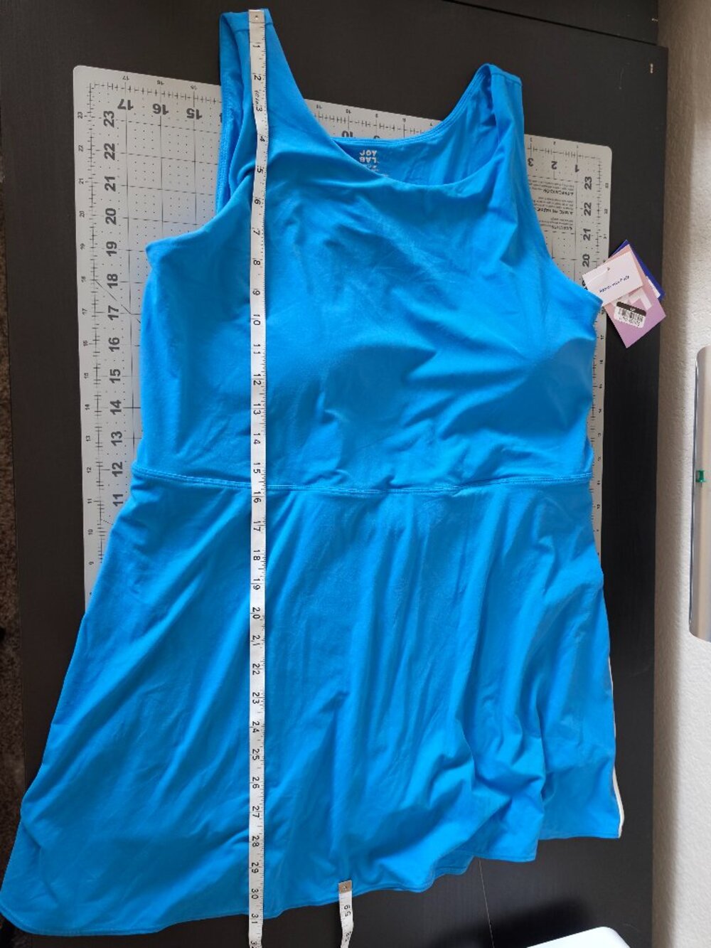 JoyLab Sporty Contrast Active Dress with Built In Shorts Bright Blue NWT XL - Picture 7 of 8